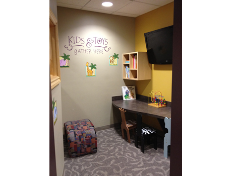 Kids waiting area.